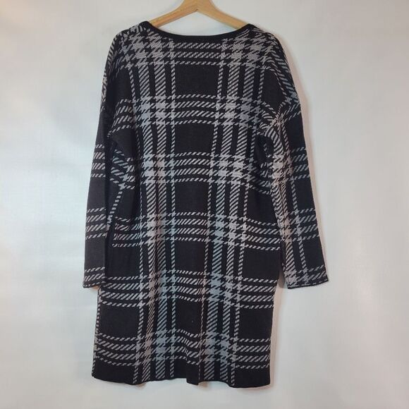 Guilty Plaid Open Front Longline Cardigan - Picture 2 of 16